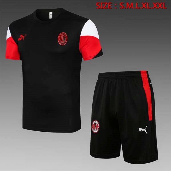 Trainingsshirt AC Milan Komplett Set 2022 Schwarz